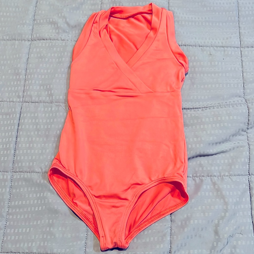 Suffolk London coral leotard, medium child